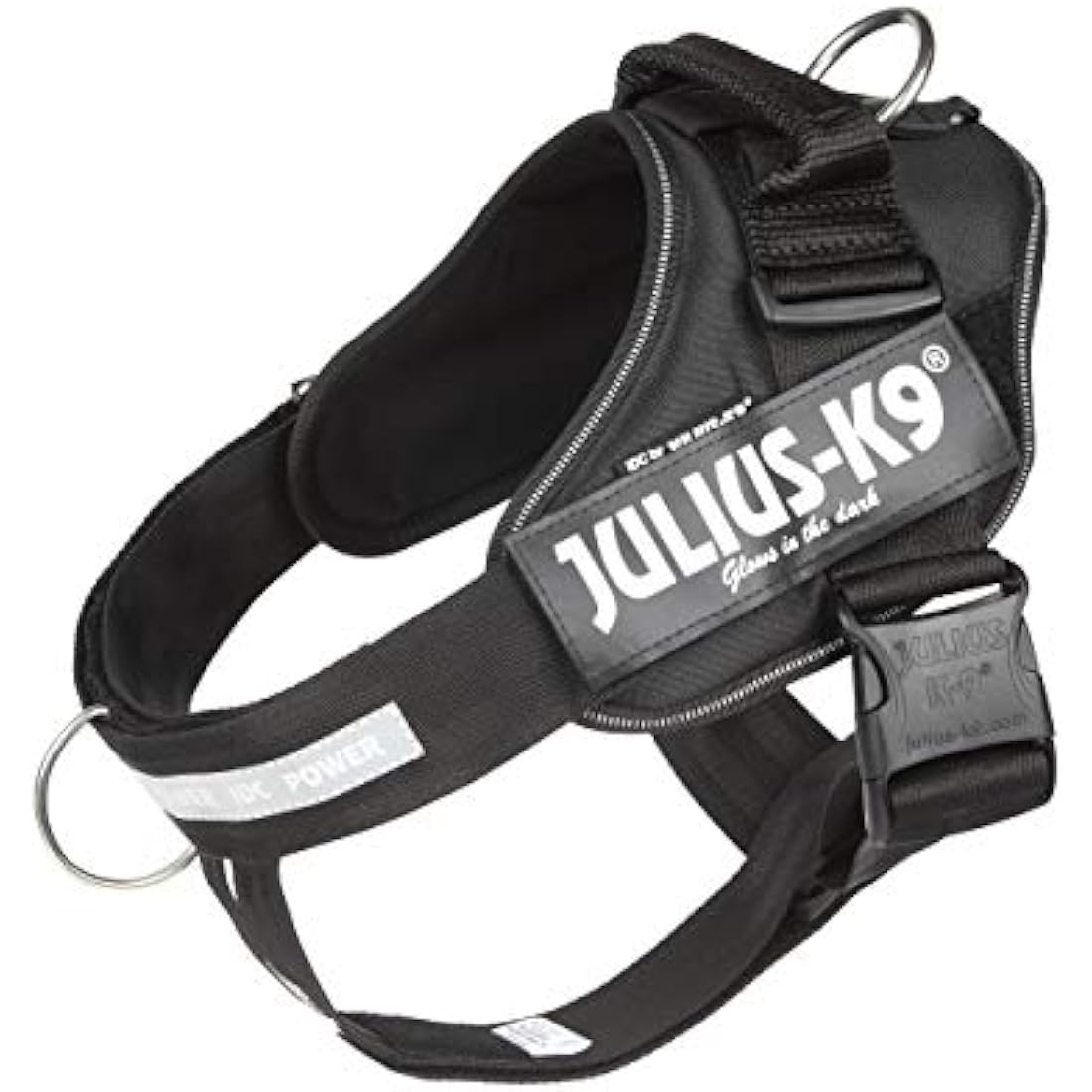 Julius-K9 Idc Dog Harness with Front Control Belt, Black, L/1