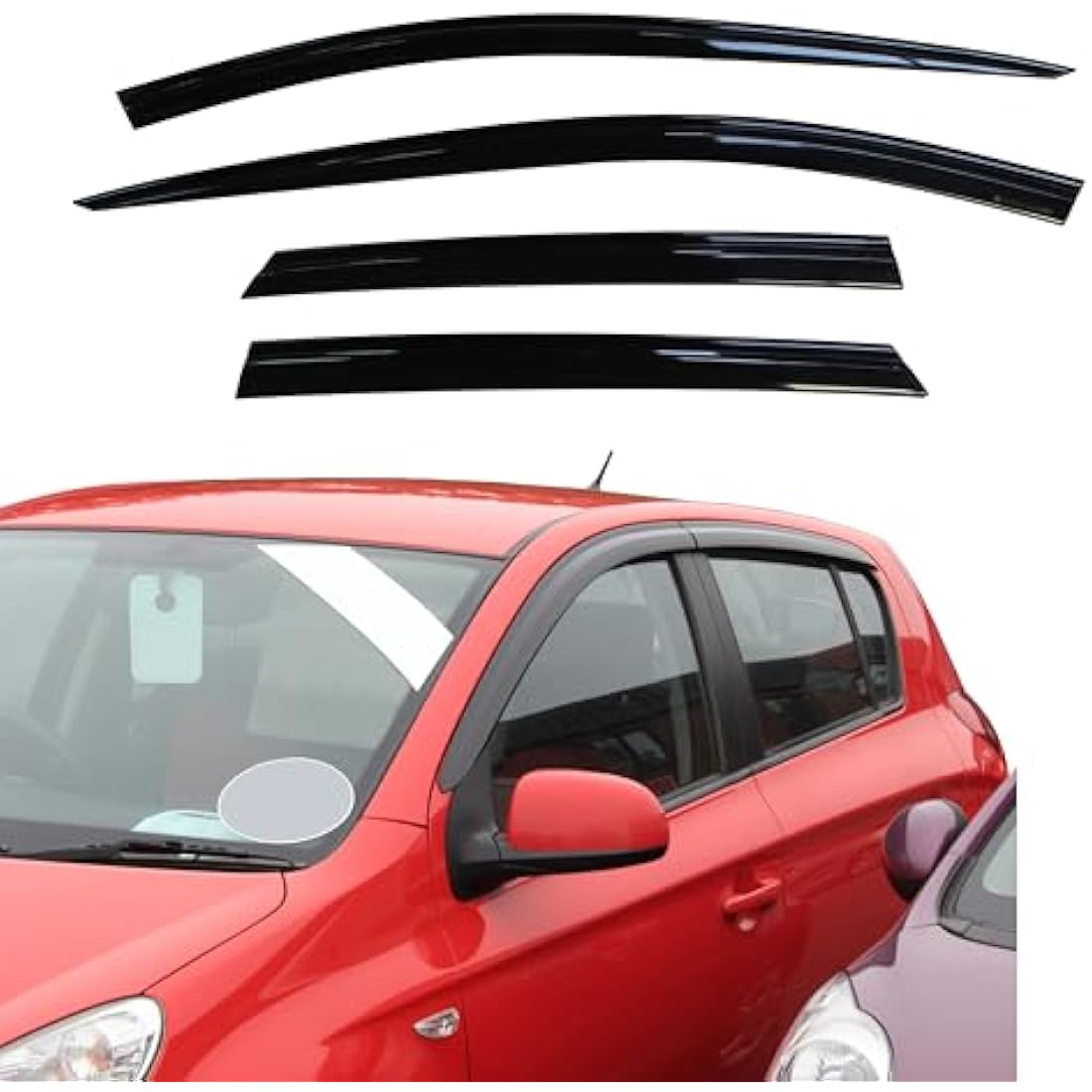 AUTO CLOVER Wind Deflectors Set for Hyundai i20 2008-2014 (4 pieces)