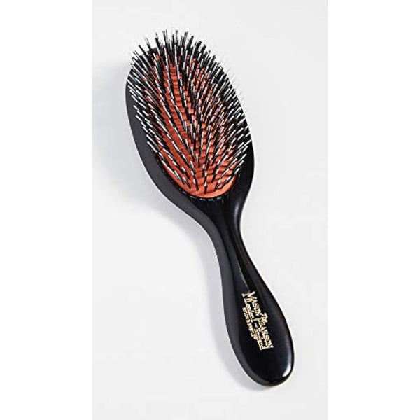 Mason Pearson BN3 Handy Boar Bristle Nylon Tufts Hair Brush, Cleaner, Gift Box