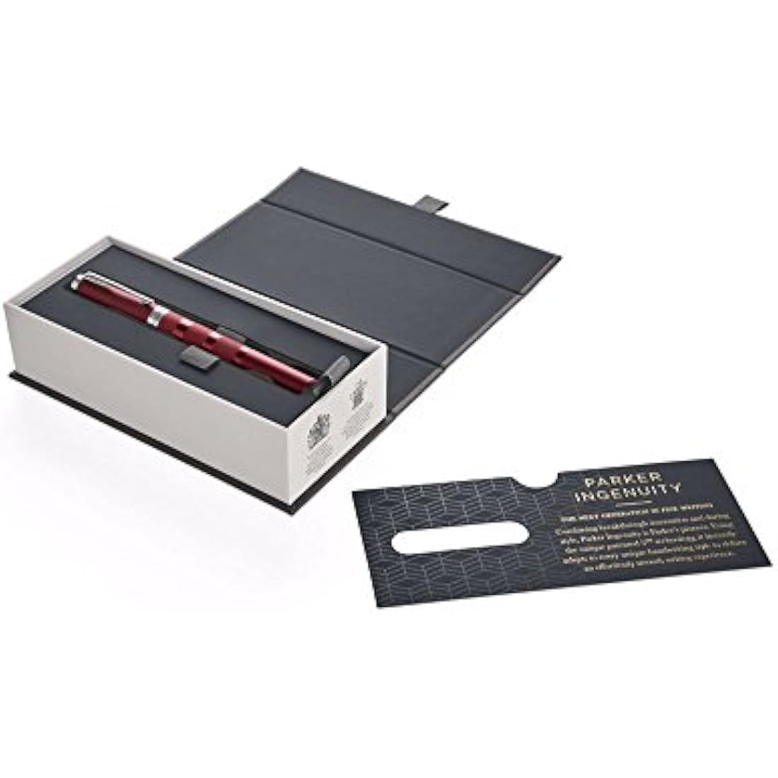 Parker Ingenuity 5th Technology Pen, Medium Point with Black Ink Refill 1972232 - Deluxe Deep Red