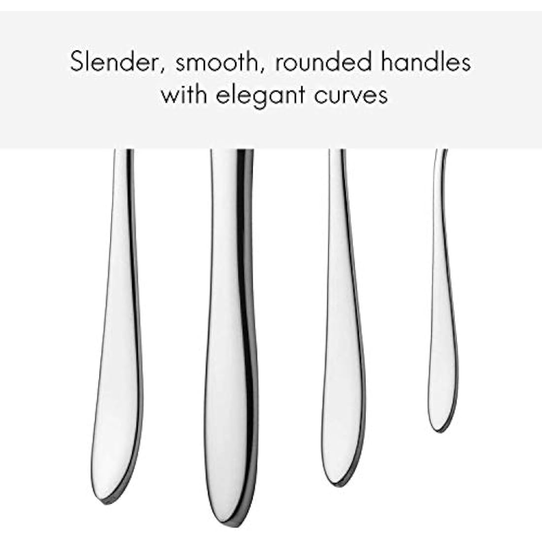 Viners Eden 24 Piece Elegant Mirror Polished Stainless Steel Flatware Gift Box, Silver