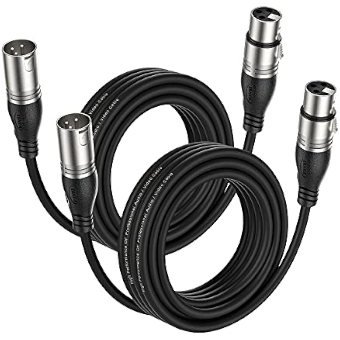 EBXYA XLR Cable Microphone Cable 5M 2Pack - Premium 3-Pin Balanced XLR Male to Female Mic Cable DMX Cable XLR Patch Cords