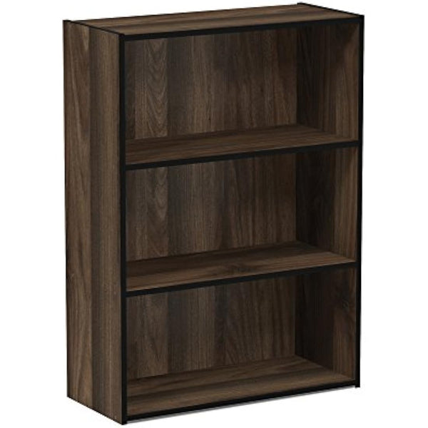 Furinno Pasir 3-Tier Open Shelf, Columbia Walnut