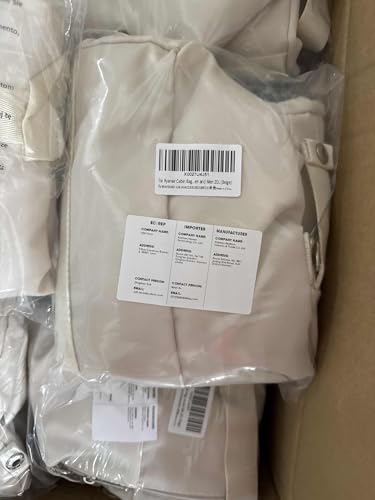 Narwey for Ryanair Cabin Bag 40x20x25 Underseat Ryan Air Bag Foladble Travel Duffel Hospital Carry on Hand Luggage Holdall Weekend Overnight Bag for Women and Men 20L (Beige with Green Straps)