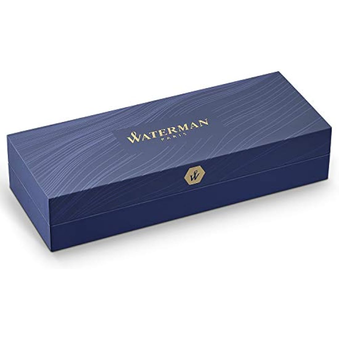 Waterman Expert Deluxe Ballpoint Pen | Dark Red with Chiselled Cap | Medium Tip | Blue Ink | Gift Box