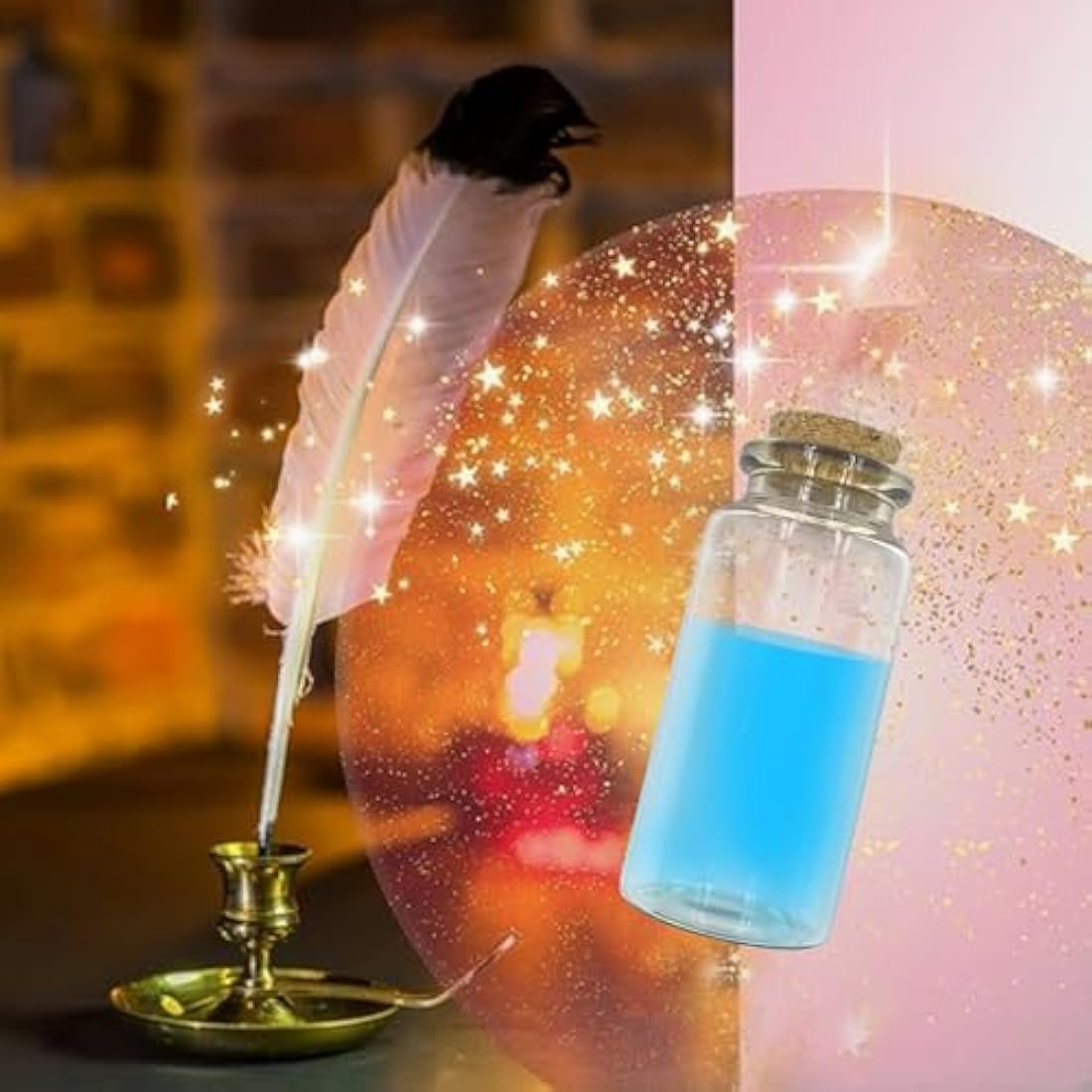 EpicCos 3 PCs Medieval Alchemy Belt Waist Pack Combo with Multiple Potion Bottles, Viking Rivet Belt Side Pouch for Cosplay (Brown C)