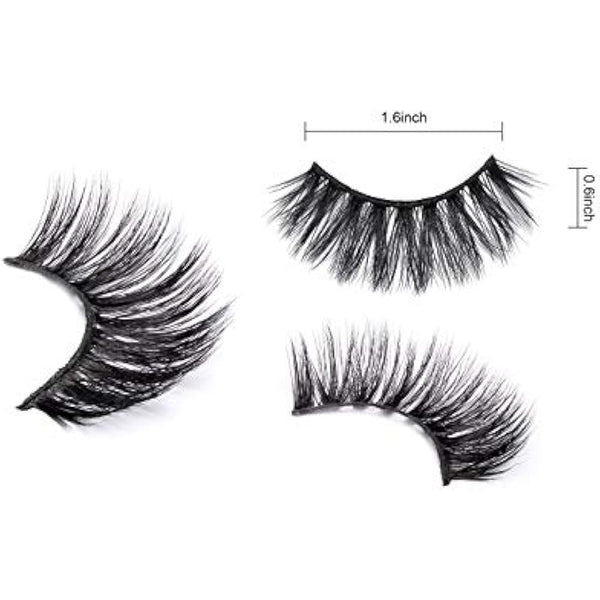 DYSILK 5D Eyelashes Wispies Handmade False Eyelashes Pack Extension Thick Long Reusable Soft Makeup Natural Look Fake Eyelashes