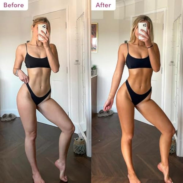 Coco & Eve Sunny Honey Bali Bronzing Bundle. All Natural Sunless Tanning Mousse. Instant Self Tanning Lotion with Bronzer, Mitt Applicator and Kabuki Brush. (Dark)