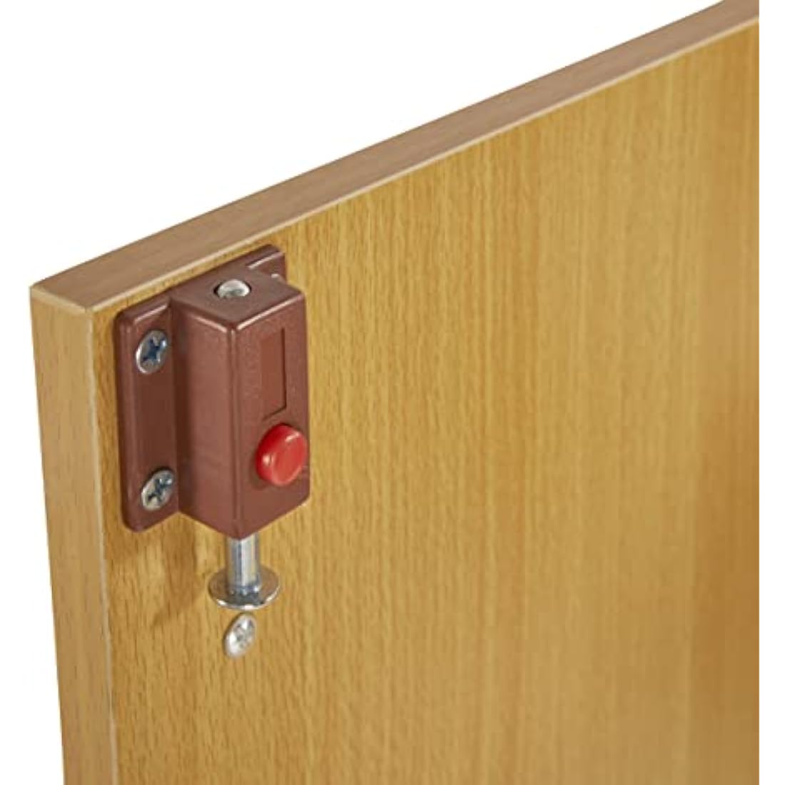 MMT Beech Storage Cabinet 2 Door with Adjustable Shelf, 75cm Tall Office Storage Cupboard, Lockable Cupboard for Home and Office, Sideboard for Study