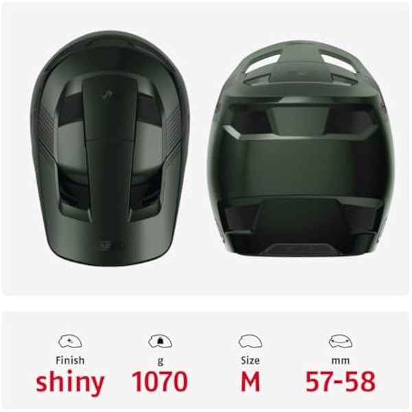 ABUS Downhill Bicycle Helmet HiDrop - Full-face Helmet with ABS Outer Shell for MTB Trails