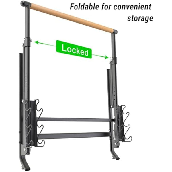 SELEWARE Home Ballet Barre System Portable Foldable Barre Bar Dance Bar for Home Workout Dance Equipment Height Adjustable Anti-Slip