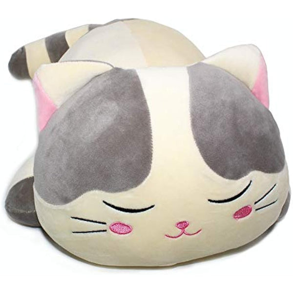 Vintoys Sleeping Cat Hugging Pillow Stuffed Animals Plush Soft Toy Grey 23.5"