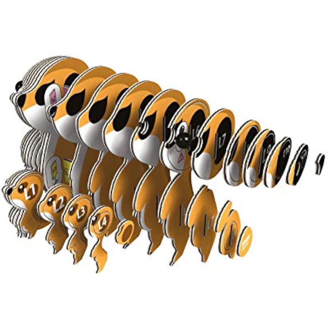 EUGY 3D Meerkat Model, Craft Kit