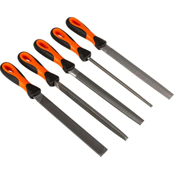 Bahco 1-477-08-2-2 Engineers File Set, 200mm Length, 5 Pieces