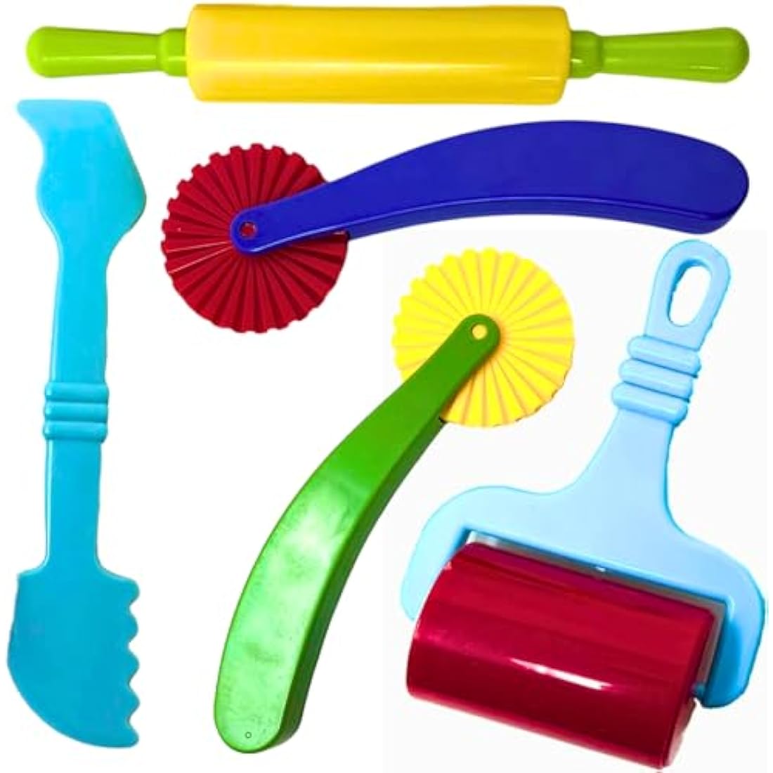 Playdough Set for Kids – 5 Dough Tools, Cutters & Accessories – Play Dough Tools for Toddlers Age 3+ – Creative Playdough Accessories for Craft & Sensory Play