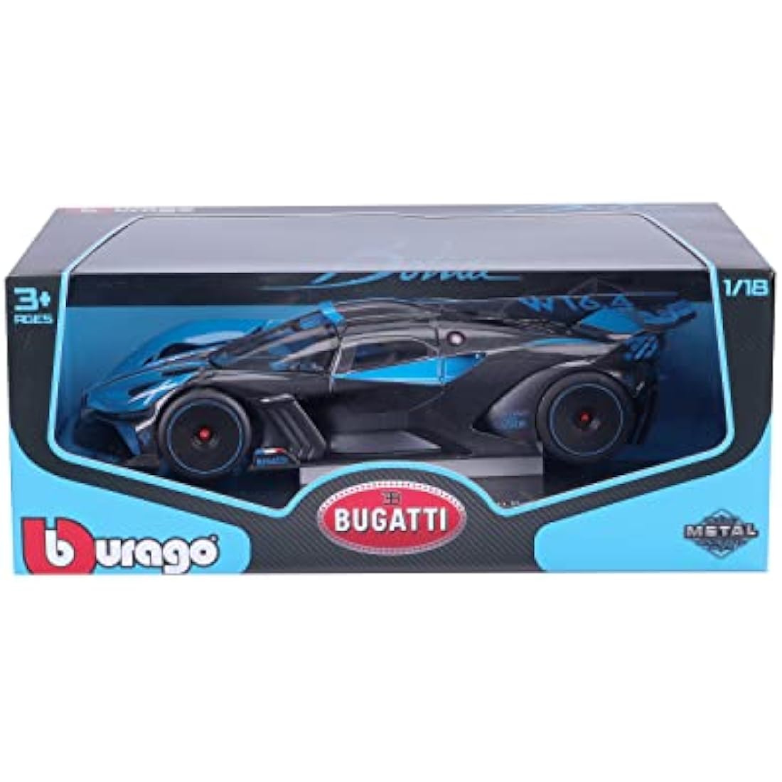 Bburago B18-11047B Bugatti Bolide Super Car-1:18 Scale Die Cast, Blue