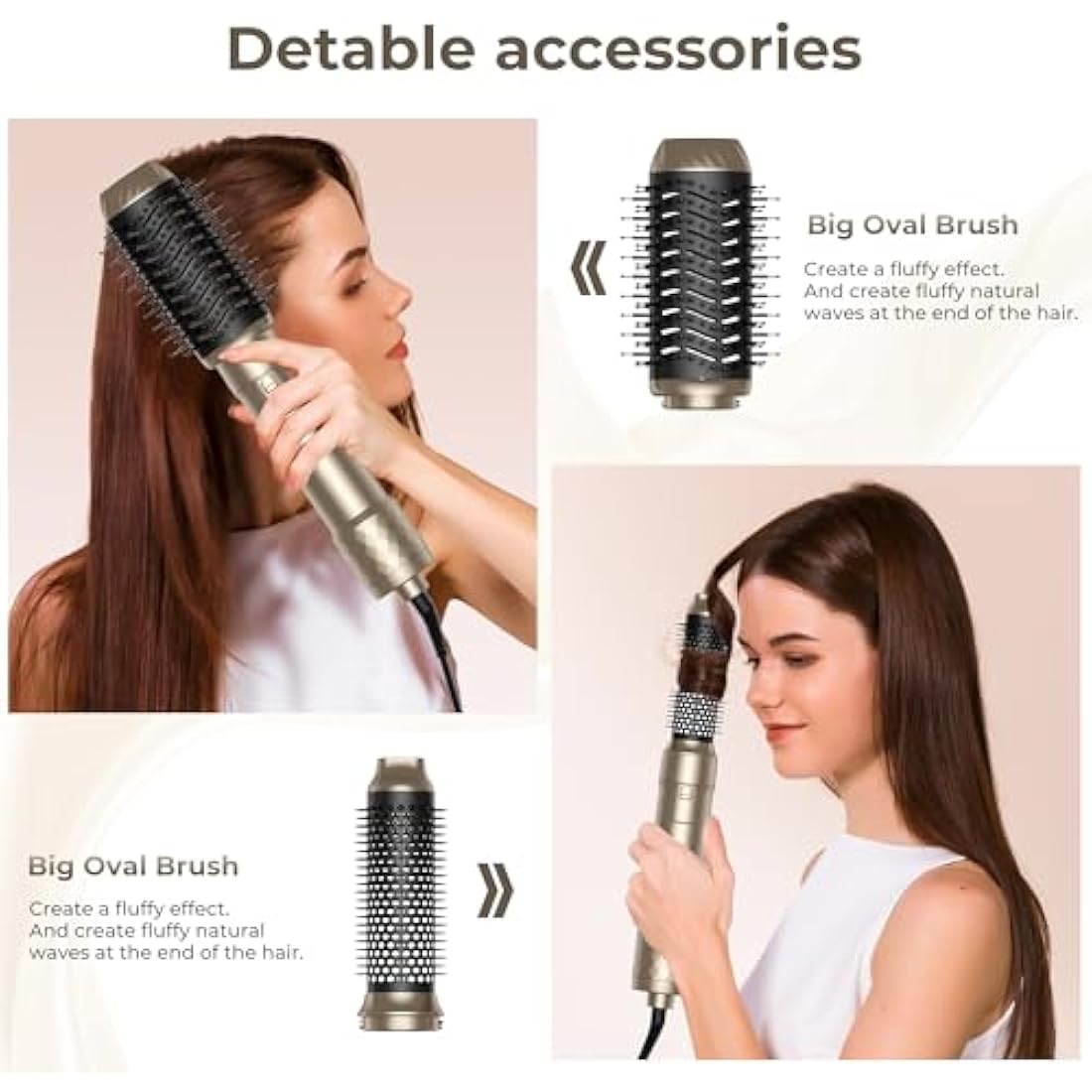 Pro 6 in 1 Hairstyler Set,Magic Styler New Upgrade Air Styler 60000RPM Hair Dryer Brush,Left&Right Magic Hair Curler,Curl, Straighten, Wavy, Smooth,Multi-Styler All in one,3 Temps Setting (50°-110℃)