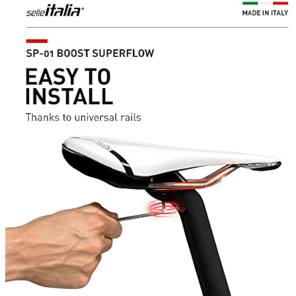 Selle Italia SP01 BOOST Saddle 146x250mm (L3) Superflow White -