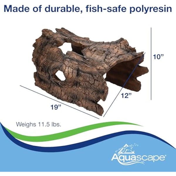 Aquascape 78324 Koi Predator Control Faux Log Fish Cave, Brown