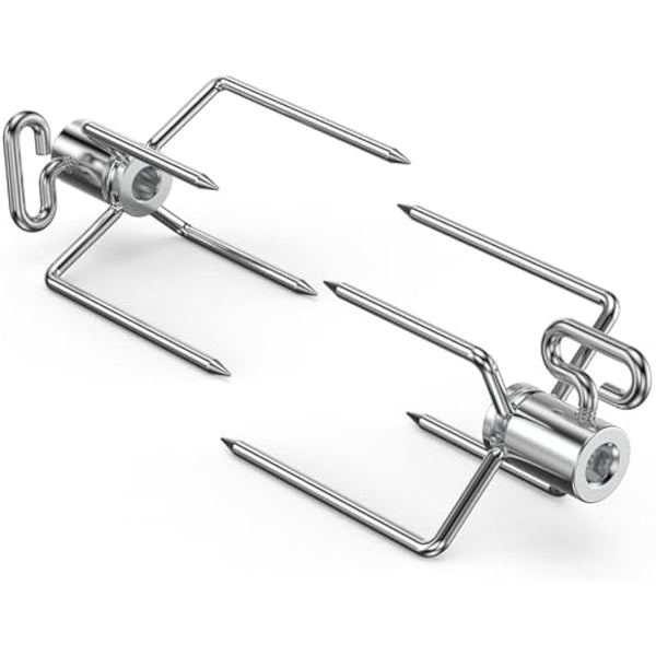 Onlyfire 6008 BBQ Roast Rotisserie Skewer Forks for 8x8 mm Square Spit Rods