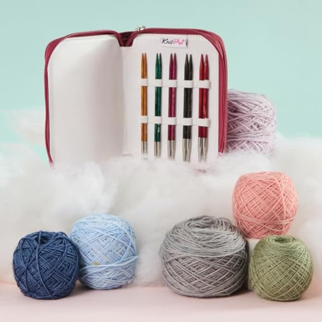 KnitPro Dreamz Starter Interchangeable Circular Needle Set 5" (13cm) | 5 Sizes (3mm to 5mm)