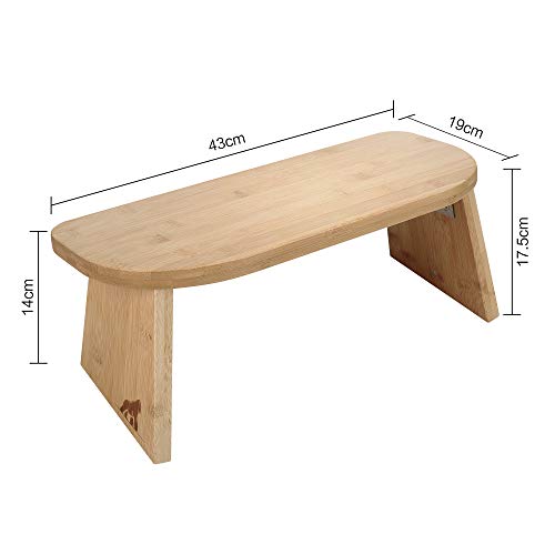 MY FAT GORILLA Ergonomic Bamboo Meditation Stool, Foldable Bamboo Bench, Yoga Seat for Deep Meditation, Comfortable Relief for Knees, Sturdy,