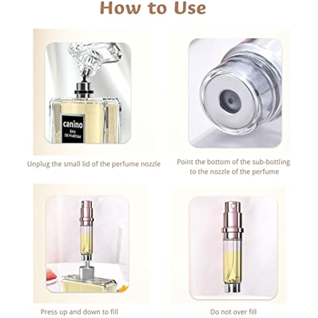 VVGAOGES Perfume Atomiser,Portable Refillable Empty Perfume Spray,Mini Perfume Bottles Empty for Travel 5 ml (JB-Black)