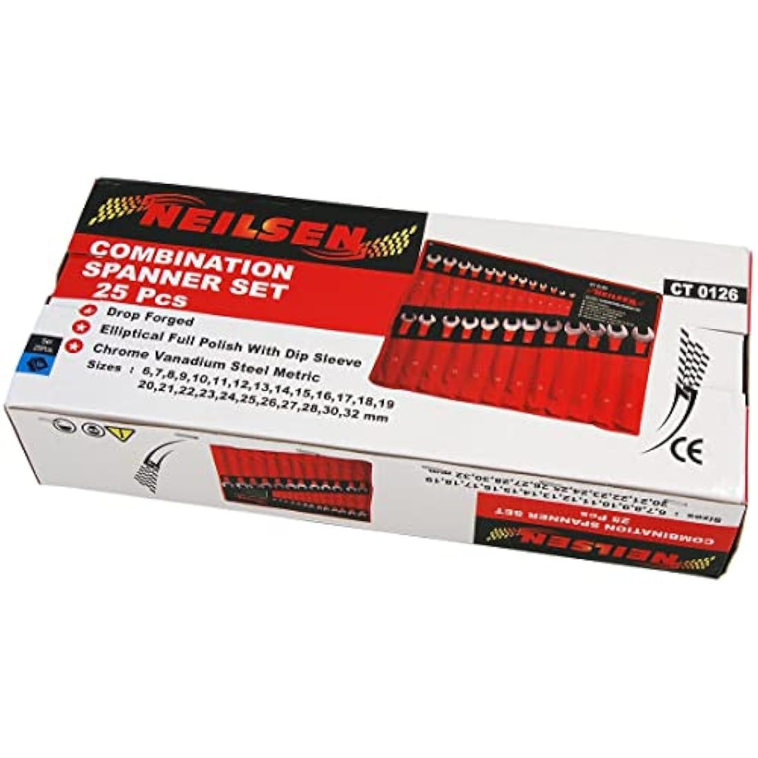 Neilsen CT0126 6-32 mm Combination Spanner Set - (25-Piece)