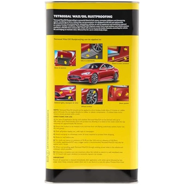 Tetroseal Waxoil Car Rustproof Clear Car Rust Proofing 5L
