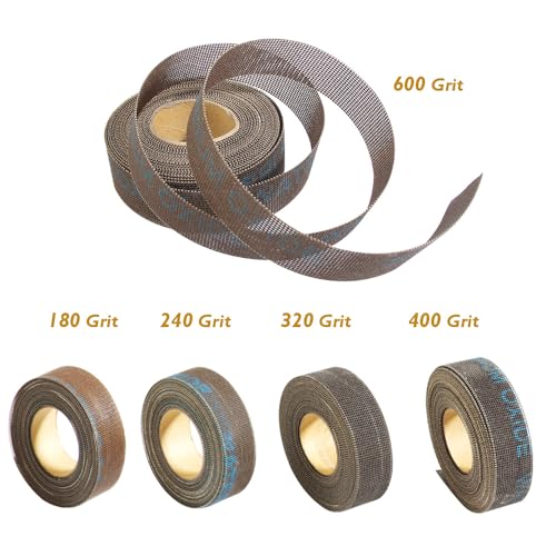 O'SKOOL Turners Mesh Sanding Abrasive Roll with Dispenser – 5 Grits Variety Pack (180, 240, 320, 400, 600)