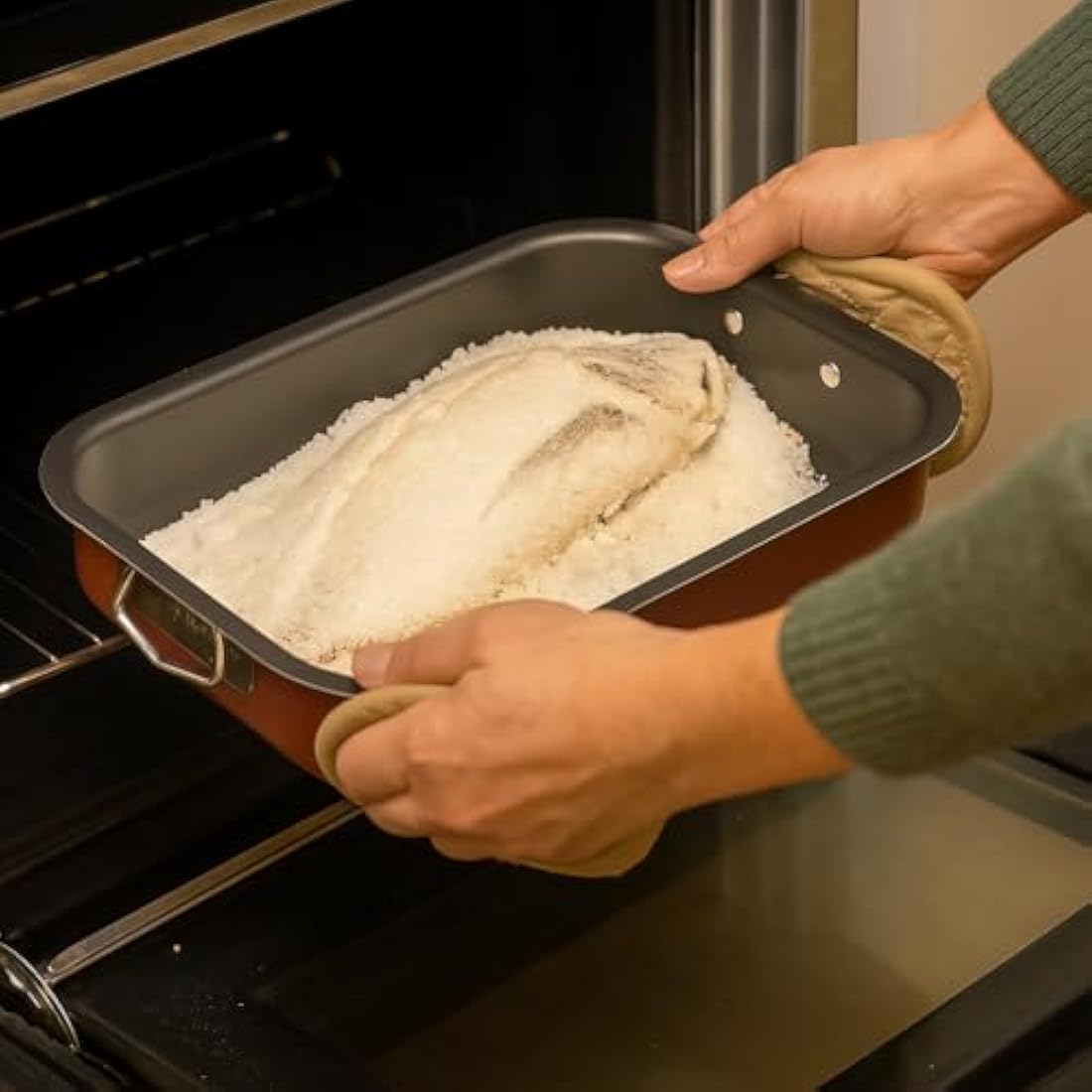 Menax - Non Stick Deep Roasting Oven Baking Tins Trays - Roasting Pan - 3 Piece Set