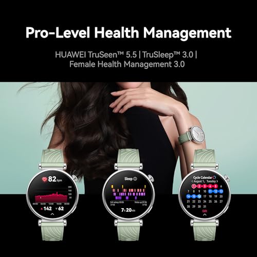 HUAWEI WATCH GT 4 Smart Watch for men women - Up to 2 Weeks Battery Life Fitness Tracker - Compatible with Android & iOS - Health Monitoring with Pulse Wave Analysis - GPS Integrated -Black