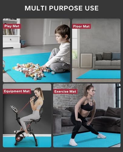 HAPBEAR Large Yoga Mat-7'?5'(213?152cm), Non-Slip, Ultra Durable, 0.31''(8mm) Thick Workout Mats for Home Gym, Large Exercise Mat for Fitness, Yoga,