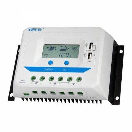 45A 12/24V Solar Charge Controller with LCD & Dual USB | 4Boats