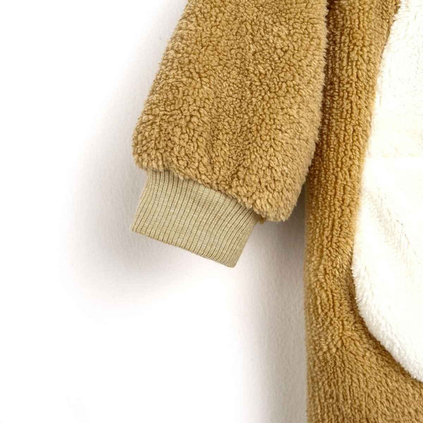 Midimod Newborn Welsoft Kangaroo Footed Jumpsuit - Brown