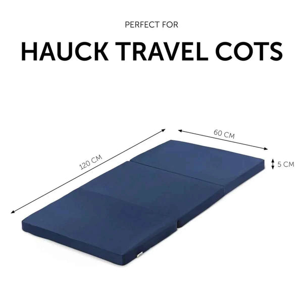 Hauck Sleeper Travel Cot Mattress 120 x 60cm - Navy