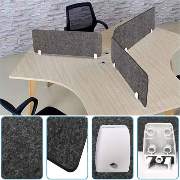 Acoustic Desk Divider 40x12 Inch Clamp On Noise Reducing Privacy Panel Nisorpa