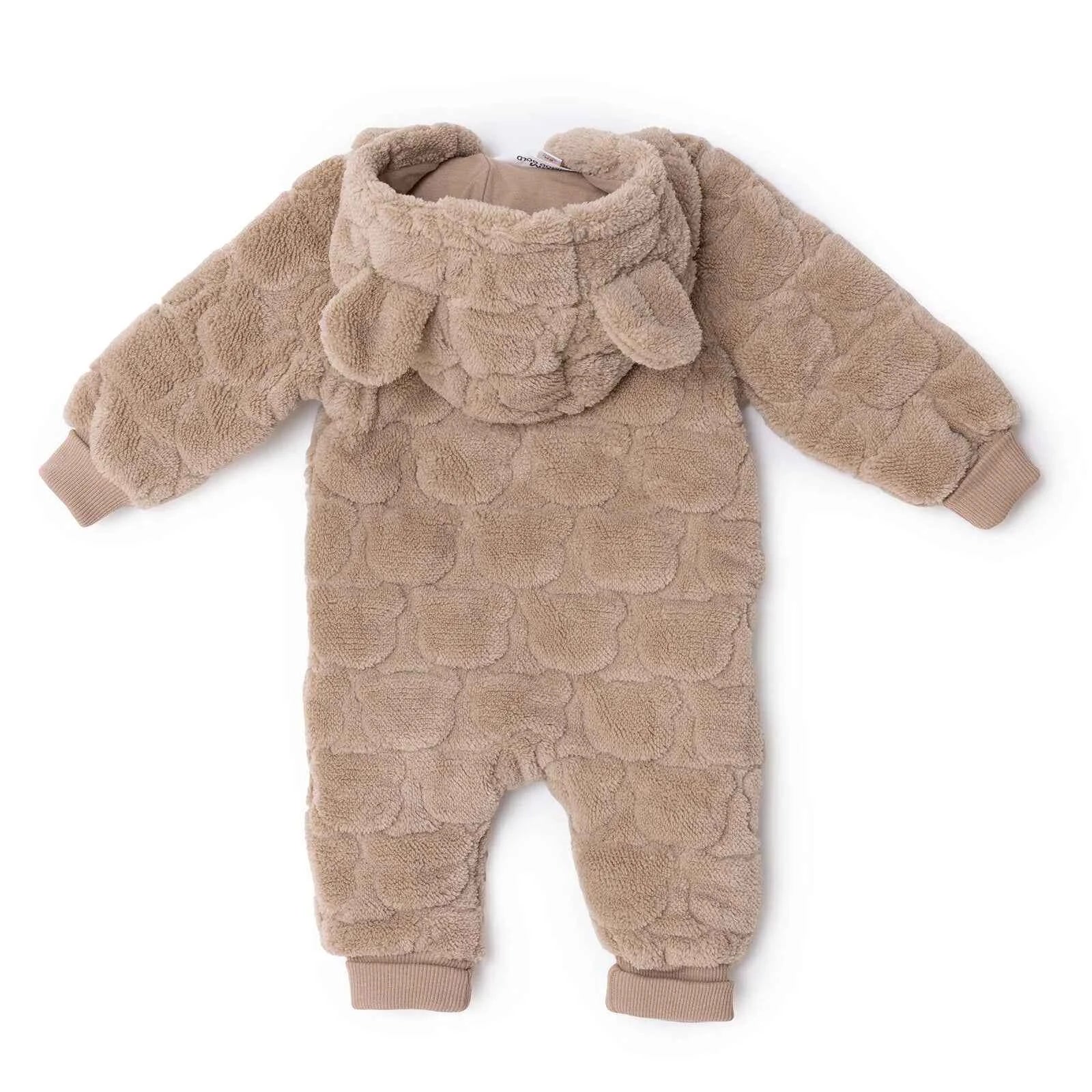 Midimod Newborn Welsoft Footless Jumpsuit - Beige