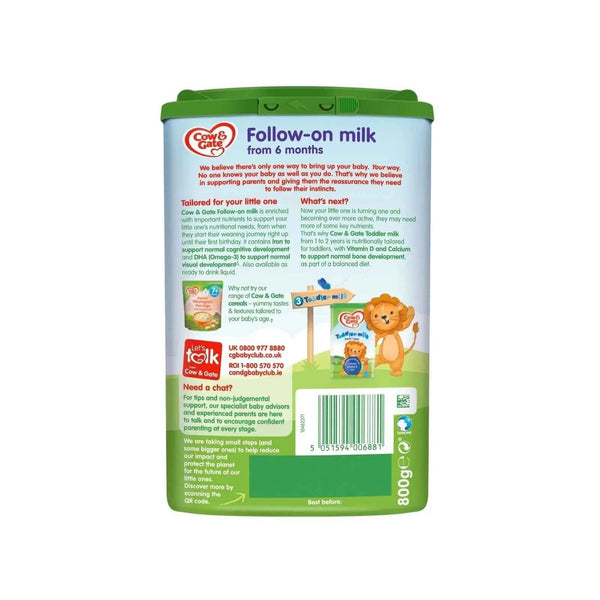 Cow & Gate 2 Follow On Milk Formula 6-12 months 800g