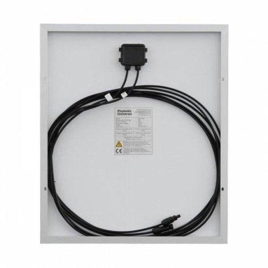 50W 12V Monocrystalline Solar Panel with 2 × 5 m MC4 Cables | 4Boats