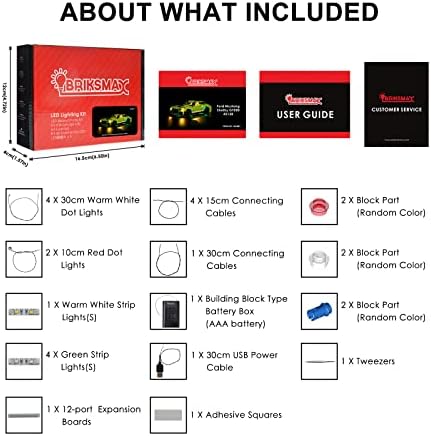 BRIKSMAX Led Lighting Kit for Lego Technic Ford Mustang Shelby GT500- Compatible with Lego 42138 Building Blocks Model- Not Include The Lego Set