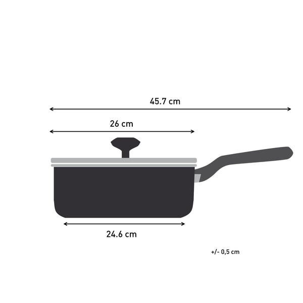 Tefal Titanium Essential Non-Induction Non-Stick Sautepan 26cm & lid