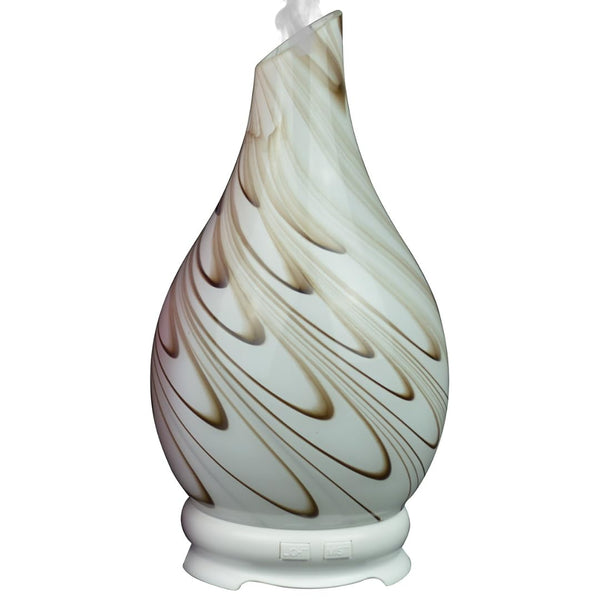 Cello Glass Ultrasonic Diffuser in our Galaxy Swirl oil diffuser design. An aromatherapy diffuser to pair with essential oils for a stunning release