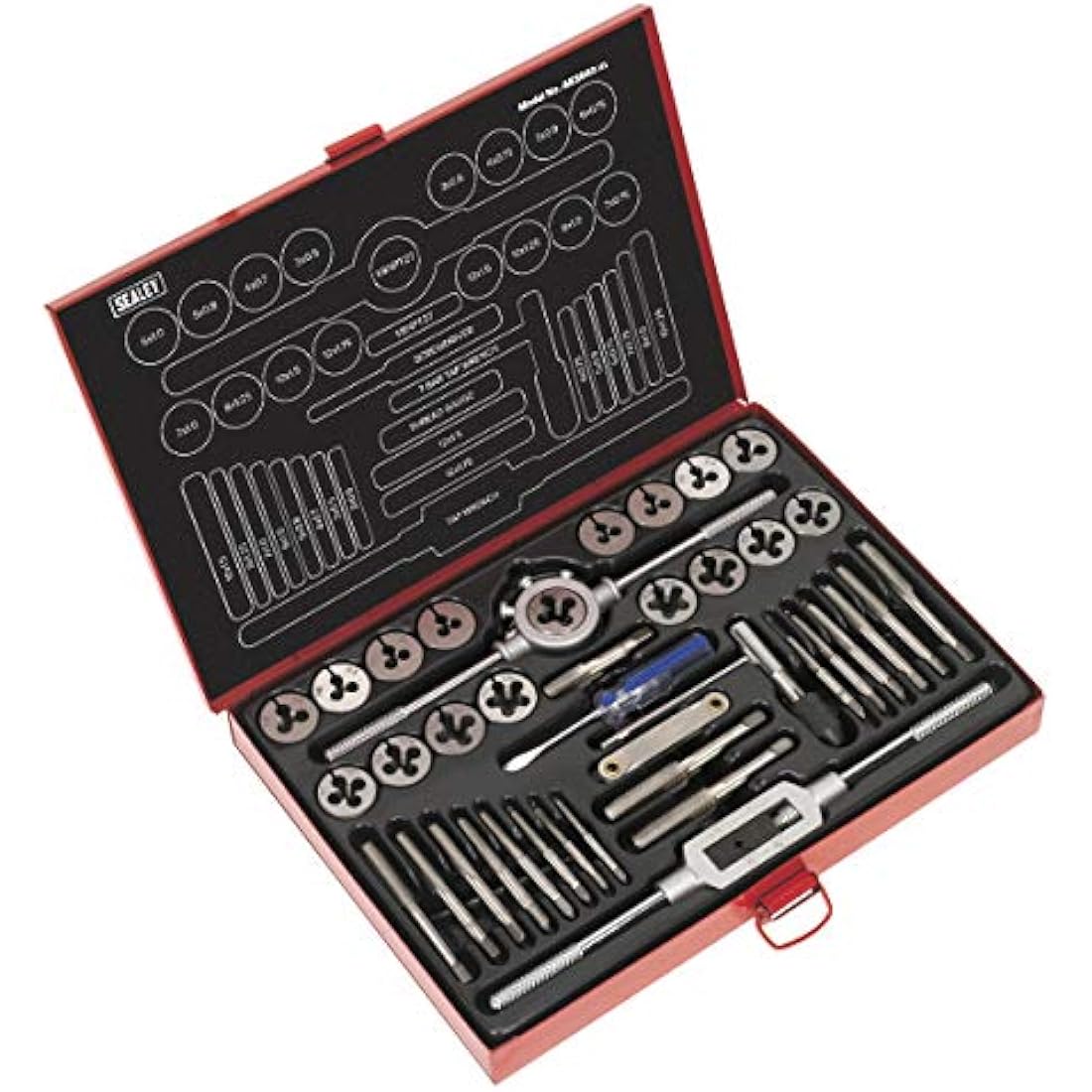 Sealey Ak3040 Tap and Die Set 40Pc Split Dies Metric