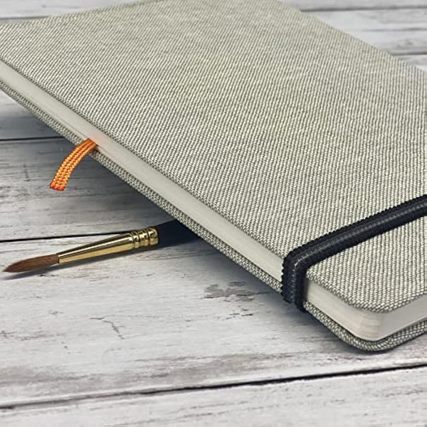 Speedball Linen Watercolour Journal 300gsm, Grand Portrait, White, 10.5 x 8.25, For Painting, Drawing, Students, Artists, Journaling