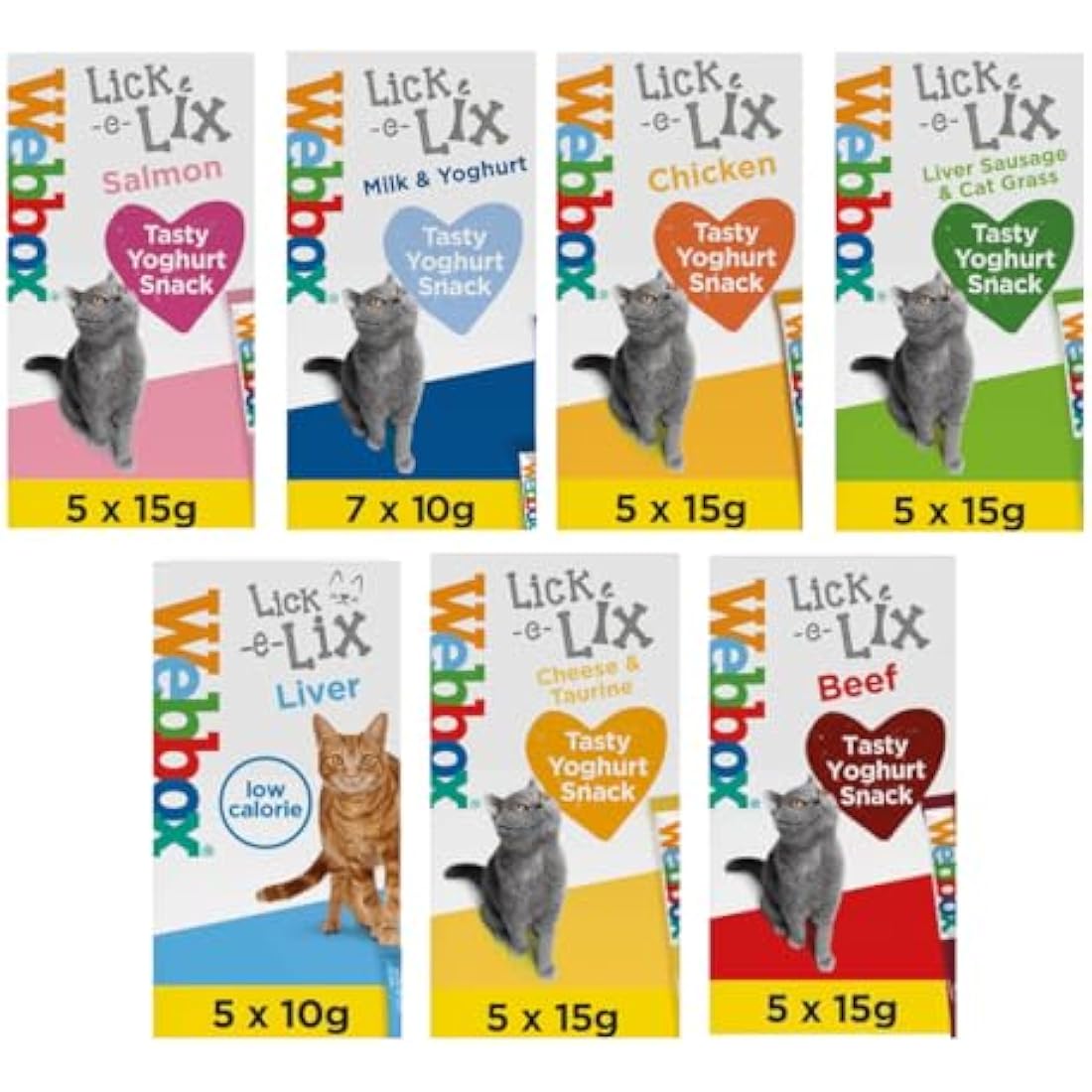 Webbox Lick e Lix 5pcs (5x15g) (Bulk Deal Case of 17) Variety Assorted Pack