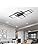 ASDMD LED Ceiling Light, 45W Modern Dimmable Ceiling Lighting, Square Ceiling Lamp with Remote Control for Living Room Dining Room Bedroom, 2700-6500K Close to Ceiling Light Fixture (Black, 80CM)
