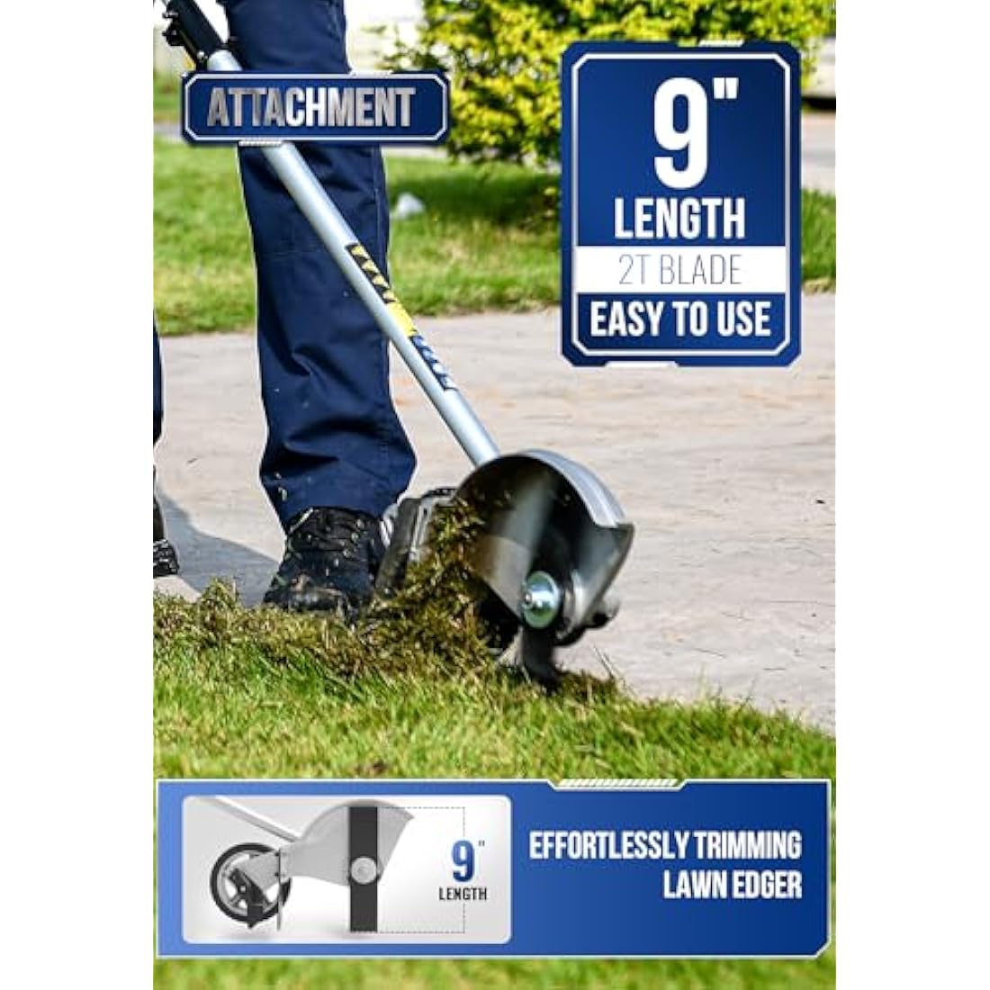 Sunseeker Wild Badger Power Edger Attachment WBEDGERATT, Black