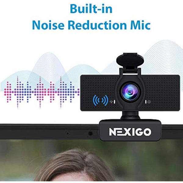 NexiGo N60 1080P Webcam with Microphone, Adjustable FOV, Zoom, Software Control & Privacy Cover, USB HD Computer Web Camera, Plug and Play, for Zoom/Skype/Teams, Conferencing and Video Calling