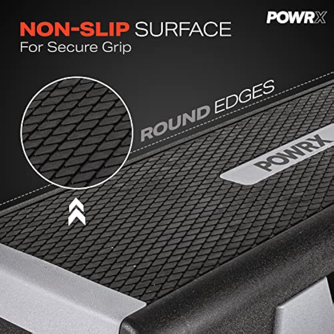 POWRX Professional Aerobic Step Board with Workout I Fitness Stepper Step Bench Height Adjustable I Dimensions: 89 x 34 cm I Height Adjustable up to 25 cm